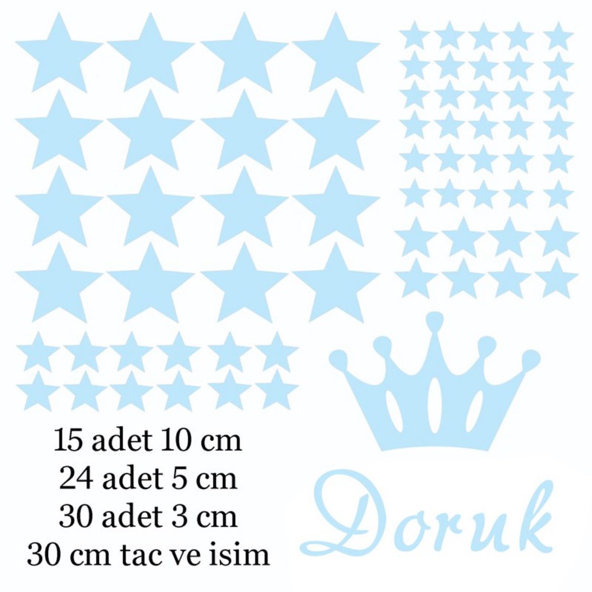 Duvar Sticker-46 Bebe Mavi resmi