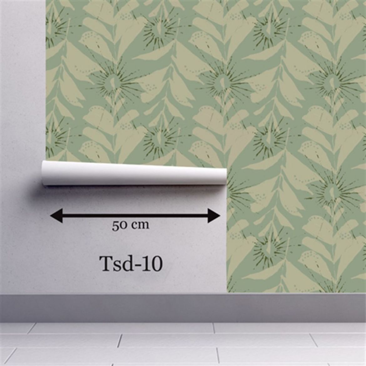 Tasarım Yeşil Duvar Kağıdı TSD-10 resmi