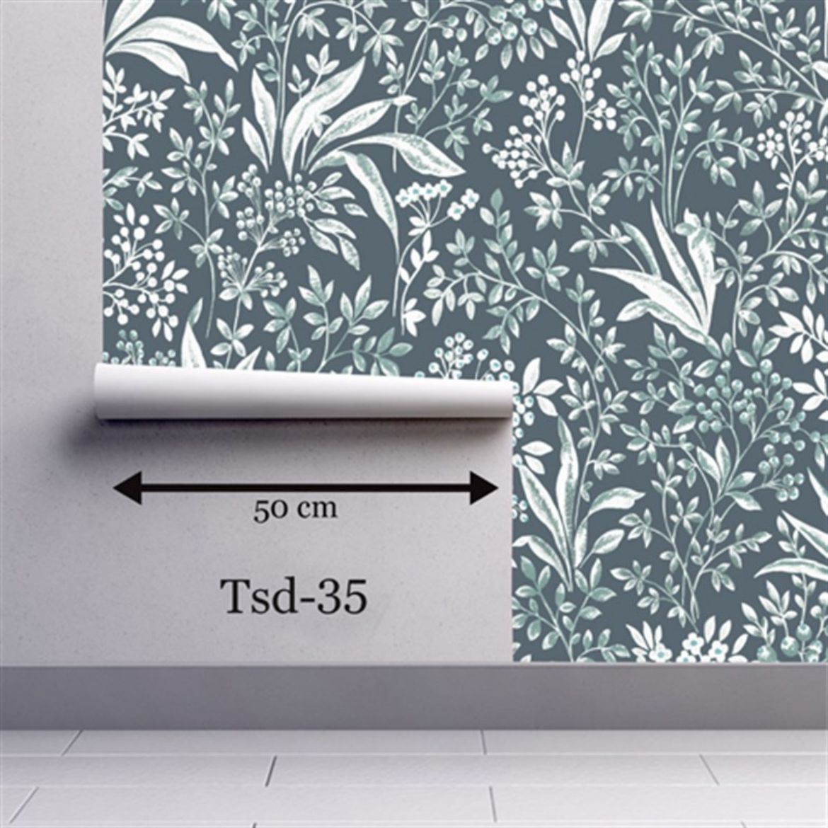 Tasarım Çiçek Desenli Duvar Kağıdı TSD-35 resmi
