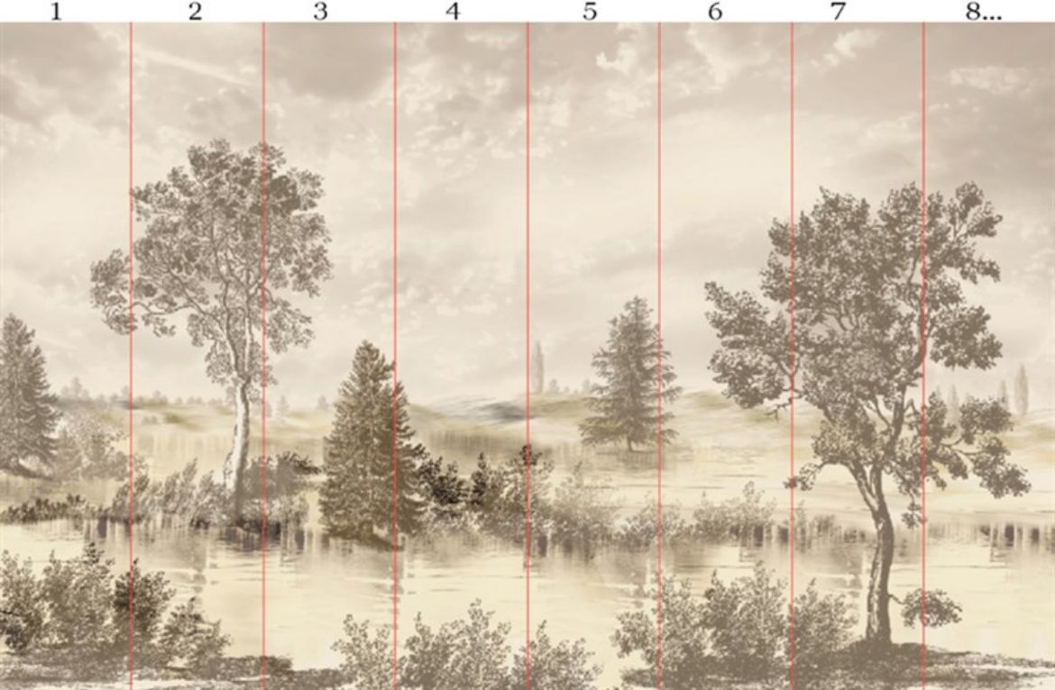 Tasarım Doğa Desenli Duvar Kağıdı TSD-46 resmi