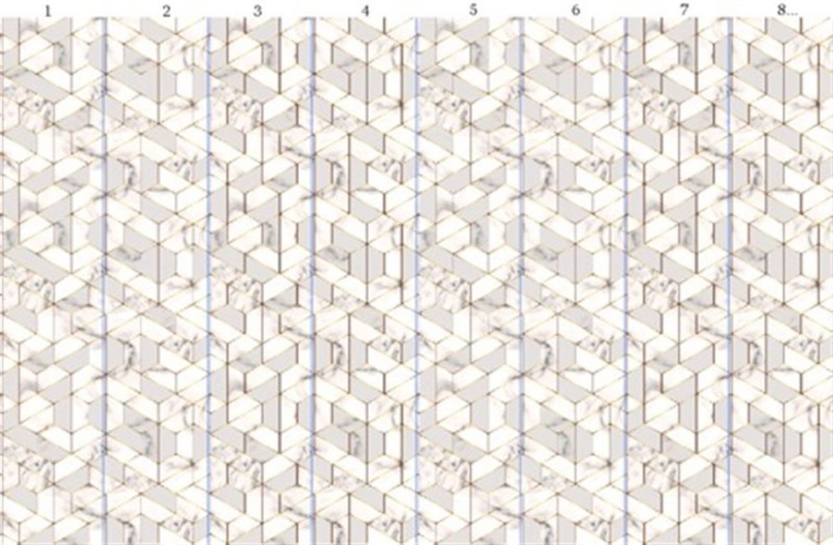 Tasarım Geometrik Desen Duvar Kağıdı TSD-60 resmi