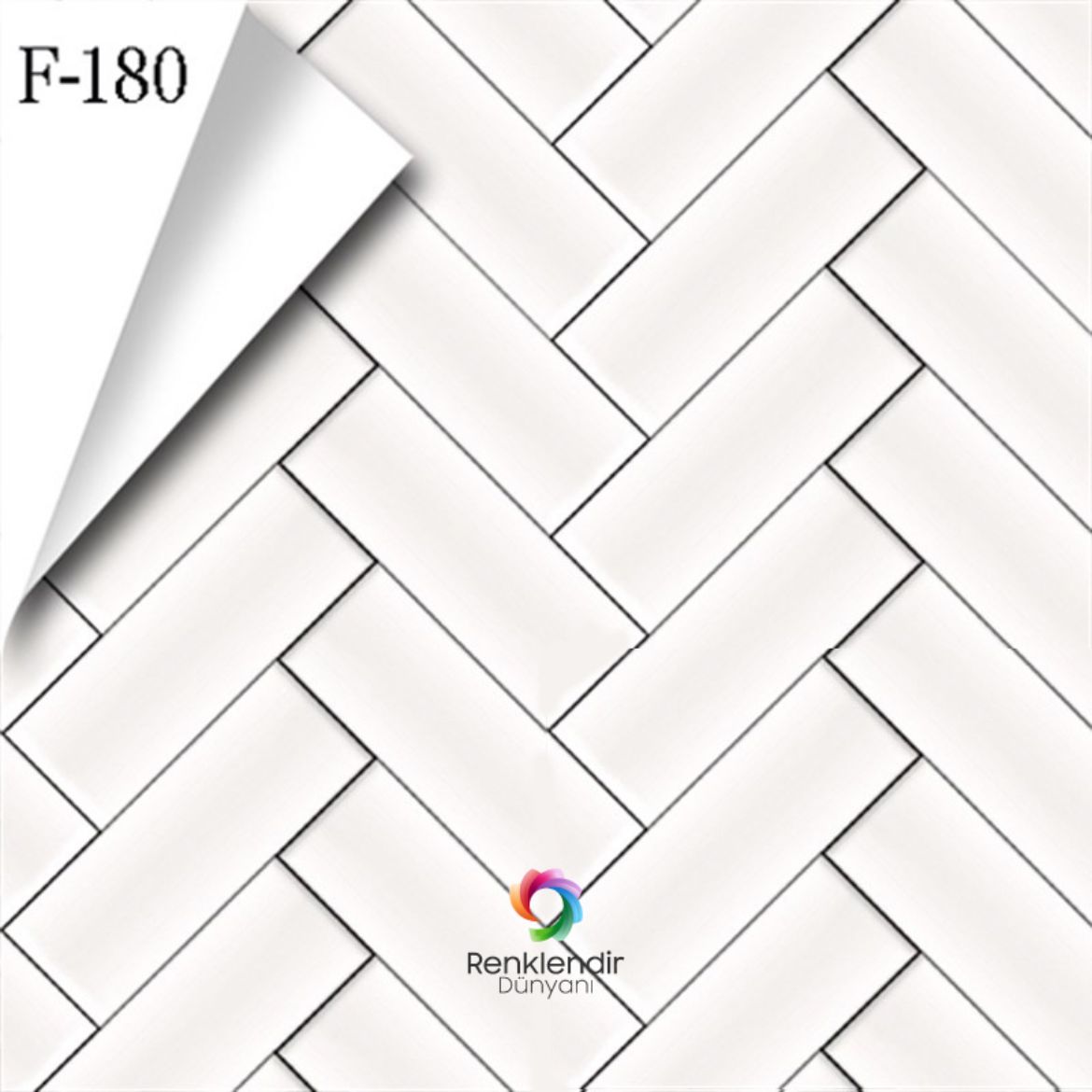Çapraz Desenli Beyaz Tezgah Arası Folyo F-180 resmi