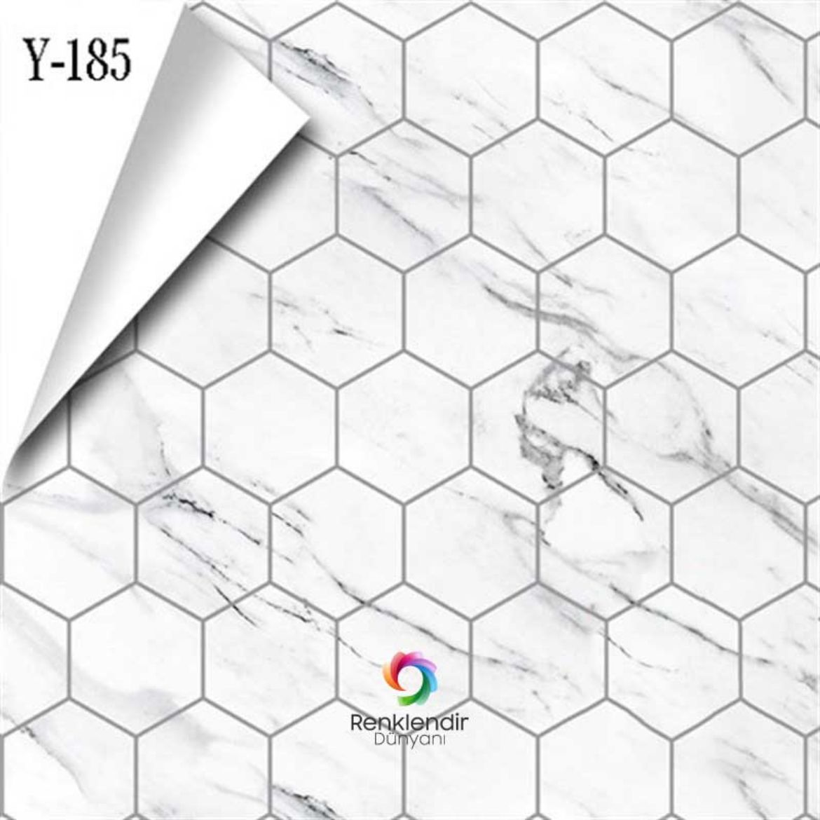 Mermer Desenli Geometrik Yer Kaplama Y-185 resmi