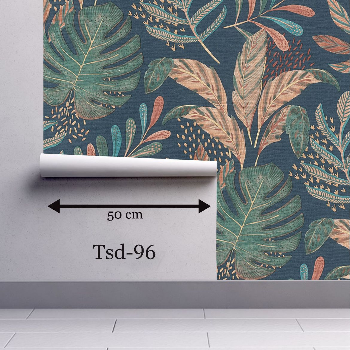 Tasarım Çiçek Desenli Duvar Kağıdı TSD-96 resmi