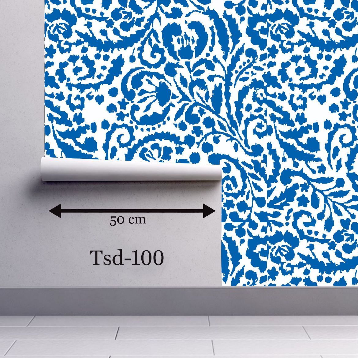 Tasarım Çiçek Desenli Duvar Kağıdı TSD-100 resmi